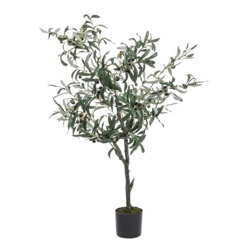 Pianta artificiale Ulivo con vaso in plastica, 492 foglie, 120 cm