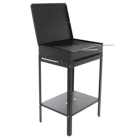 Barbecue a carbone "Stromboli" fornello con tappo e griglia regolabile Made in Italy