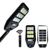 LAMPIONE SOLARE LED 6500K 100W 200W 300W 400W SENSORE TELECOMANDO E STAFFA IP65