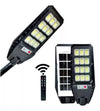 LAMPIONE SOLARE LED 6500K 100W 200W 300W 400W SENSORE TELECOMANDO E STAFFA IP65
