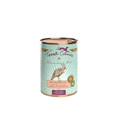 Terra Canis grain-free tacchino con sedano, zucca e crescione d'acqua 400 gr