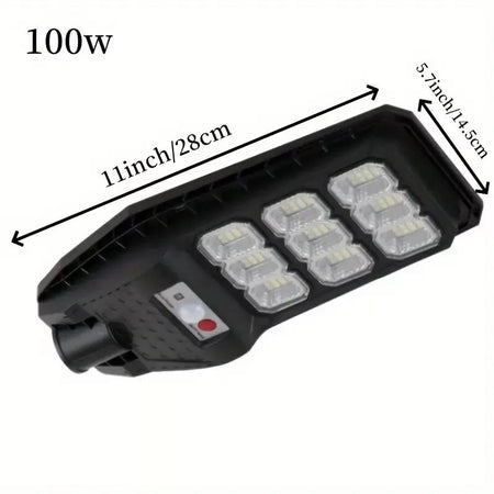 LAMPIONE SOLARE LED 6500K 100W 200W 300W 400W SENSORE TELECOMANDO E STAFFA IP65
