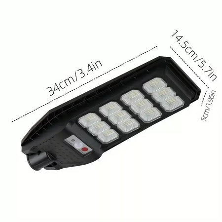 LAMPIONE SOLARE LED 6500K 100W 200W 300W 400W SENSORE TELECOMANDO E STAFFA IP65
