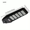 LAMPIONE SOLARE LED 6500K 100W 200W 300W 400W SENSORE TELECOMANDO E STAFFA IP65
