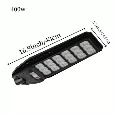 LAMPIONE SOLARE LED 6500K 100W 200W 300W 400W SENSORE TELECOMANDO E STAFFA IP65
