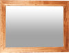 Biscottini Specchiera rettangolare a muro in legno massello di tiglio finitura naturale L90xPR3xH120 cm Made in Italy
