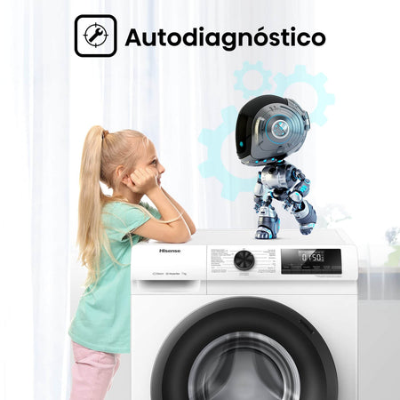 Hisense WFQP7012EVM Lavatrice Caricamento Frontale 7kg 1200 Giri/min Classe C Bianco