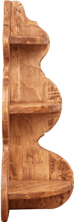 Biscottini Biscottini Mensola angolare parete legno massello tiglio naturale 22x22x61 Made