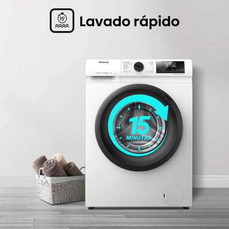 Hisense WFQP7012EVM Lavatrice Caricamento Frontale 7kg 1200 Giri/min Classe C Bianco