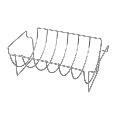 Supporto da cottura per arrosto e costine barbecue 30x21x12h cm argento