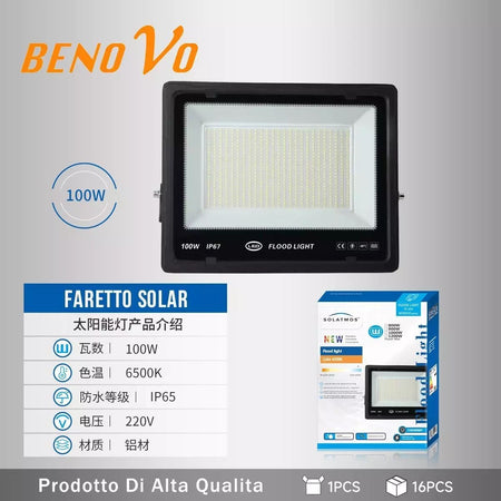 Faro LED smd 100W 200W 400W 500W 600W Faretto slim Luce fredda 6500k 90lm/w IP66