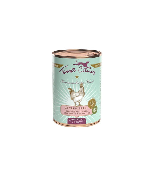 Terra Canis grain-free Pollo con pastinaca, mora e dente di leone 400 gr