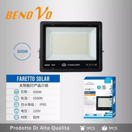 Faro LED smd 100W 200W 400W 500W 600W Faretto slim Luce fredda 6500k 90lm/w IP66