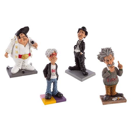 Statuetta in poliresina caricatura presepe Napoletano idea regalo h 17 cm