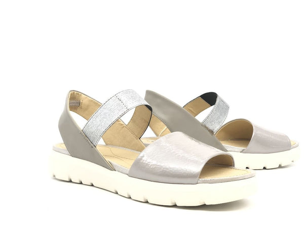 GEOX Sandalo donna grigio lucido D AMALITHA F