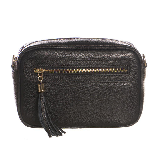 Massi - Borsa da Donna Nera In Vera Pelle