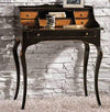 MOBILI 2G - Scrivania Shabby nero legno consumato/naturale 78x50x94
