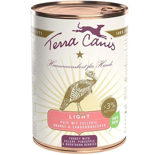 Terra Canis light Tacchino con sedano, ananas e bacca di olivello spinoso 400 gr