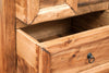 Biscottini Mobile cassettiera a scala Country in legno massello di tiglio finitura naturale - S Made in Italy