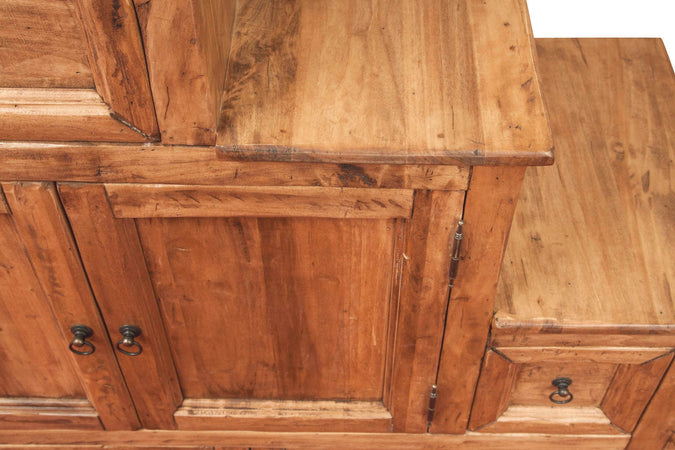 Biscottini Mobile Cassettiera Scala Country Biscottini legno tiglio 140x42x142 Made Italy