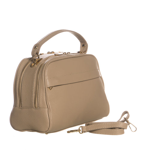 Praga - Borsa da Donna Nude In Vera Pelle