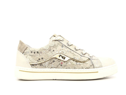 NERO GIARDINI Sneaker bambina Luxury Champagne platino
