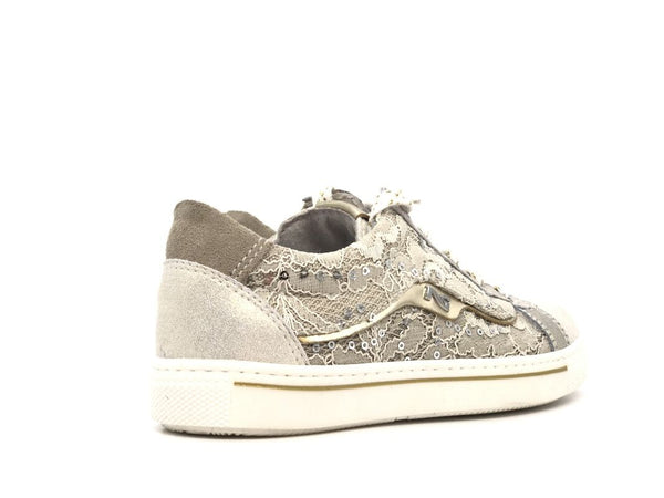 NERO GIARDINI Sneaker bambina Luxury Champagne platino