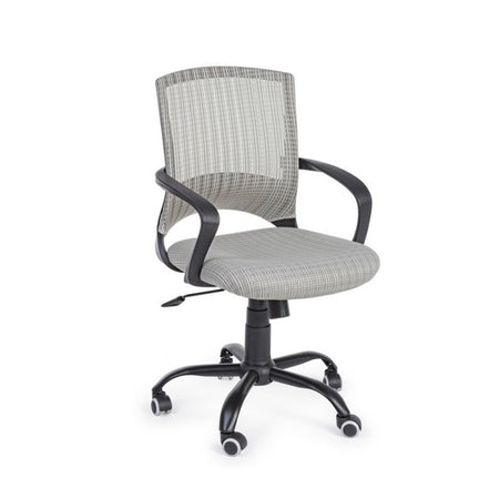 Sedia da ufficio ergonomica "Bessie" con braccioli e ruote altezza regolabile tortora