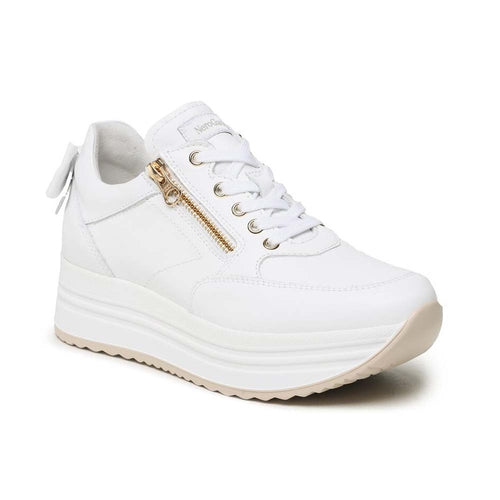 SNEAKERS DONNA IN PELLE NEROGIARDINI