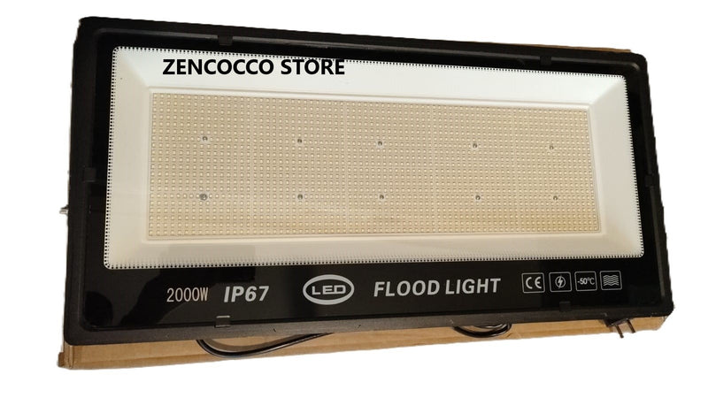 FARO LED SMD 2000W SLIM FLOOD LIGHT PROIETTORE luce fredda Esterno IP67 90LM/W