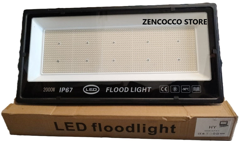 FARO LED SMD 2000W SLIM FLOOD LIGHT PROIETTORE luce fredda Esterno IP67 90LM/W