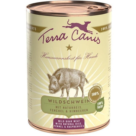 Terra Canis classic Cinghiale con riso integrale, finocchio e lampone 400 gr
