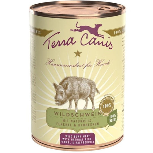 Terra Canis classic Cinghiale con riso integrale, finocchio e lampone 400 gr