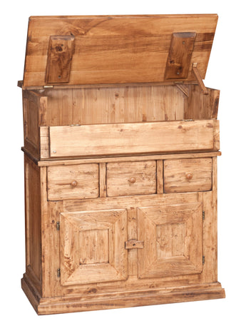 Biscottini Madia legno massello Tiglio Naturale 81x45x92 Biscottini Credenza Country