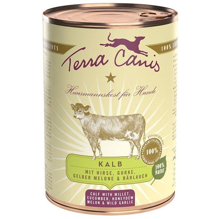 Terra Canis classic Vitello con miglio, cetriolo, melone giallo e aglio orsino 400 gr