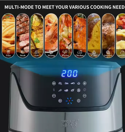 Friggitrice ad Aria 7 Litri Multifunzione 1800W Smart Forno Aria Calda ST-9685