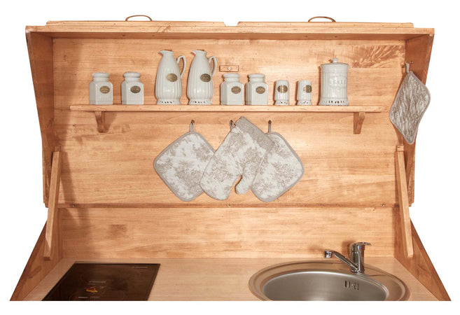 Biscottini Biscottini Credenza Cucina Massello Tiglio Naturale 130x60x115 Lavello Piano