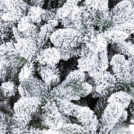 Albero di Natale innevato "Plateau Rosa" in PVC di altissima qualità + Flock