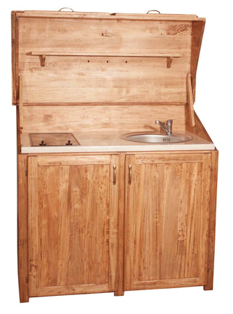 Biscottini Biscottini Credenza Cucina Massello Tiglio Naturale 130x60x115 Lavello Piano