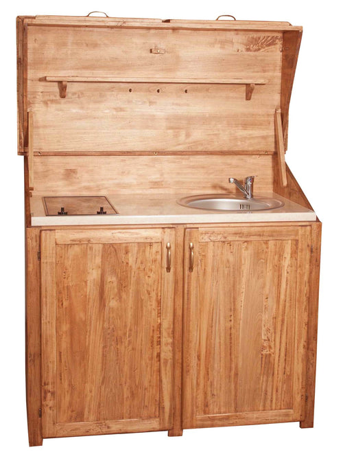 Biscottini Biscottini Credenza Cucina Massello Tiglio Naturale 130x60x115 Lavello Piano