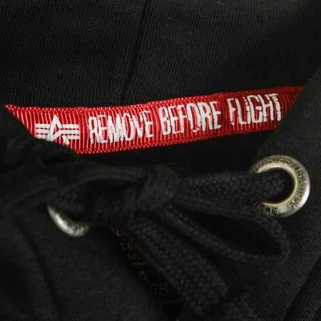 ALPHA INDUSTRIES Felpa Cappuccio Uomo Space Shuttle Hoody Black da uomo