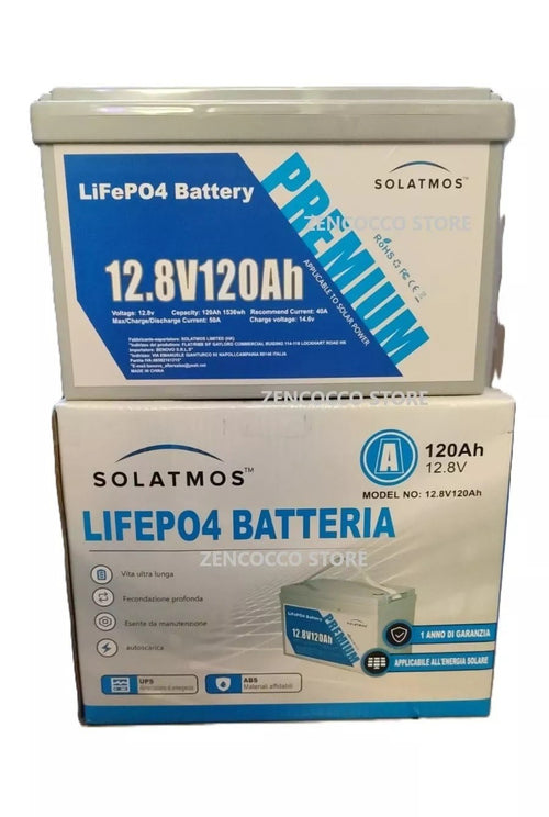 BATTERIA 120Ah 12.8V 1536wh AL LITIO FERRO FOSFATO LiFeP04 Fecondazione profonda