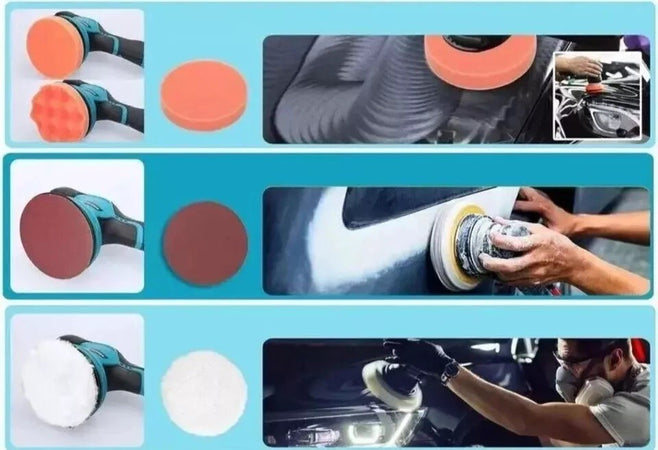 LUCIDATRICE ROTORBITALE DOPPIA BATTERIA 12V 8 VELOCITÀ LEVIGATRICE PER AUTO