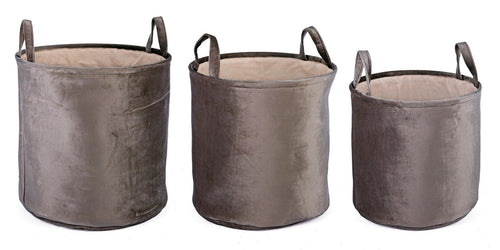 Set 3 porta oggetti Velvet in poliestere