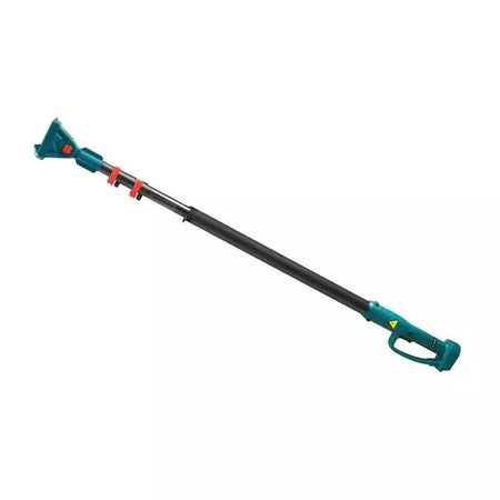 Kit potatura cesoia forbice + mini sega 6 pollici 2 batterie con asta telescopica snodo 175°