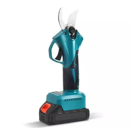 Kit potatura cesoia forbice + mini sega 6 pollici 2 batterie con asta telescopica snodo 175°