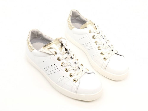 NERO GIARDINI Sneaker bambina Manus bianco platino