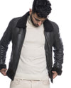 Francesco - Giacca Uomo Grigio in vera pelle e Montone chiaro