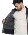 Francesco - Giacca Uomo Grigio in vera pelle e Montone chiaro