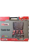 kit 3in1 FLEX Smerigliatrice 125MM Trapano Avvitatore e Impulsi 2 Batterie 4.0Ah